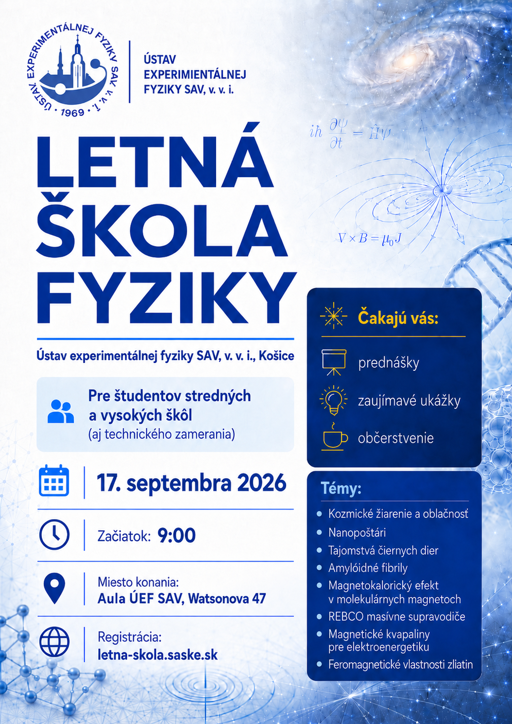 Letná škola fyziky 2026